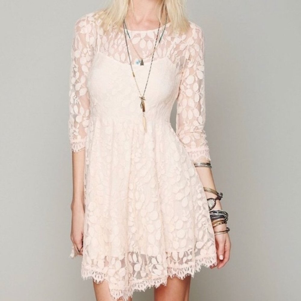 FREE PEOPLE - Lace Leaves Dress